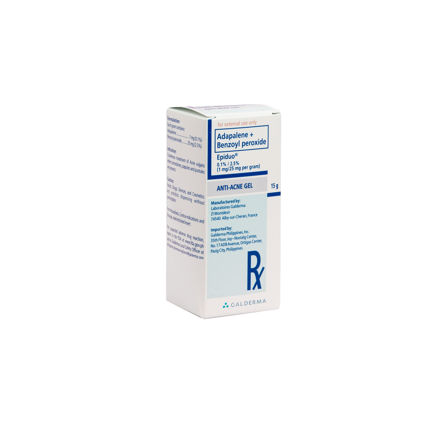 Adapalene 0.1% Benzoyl Peroxide 2.5% ( EPIDUO PLAIN ) gel