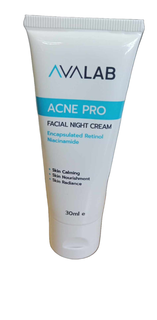 AVALAB Acne Pro Facial Night Cream Retinol 30mL.