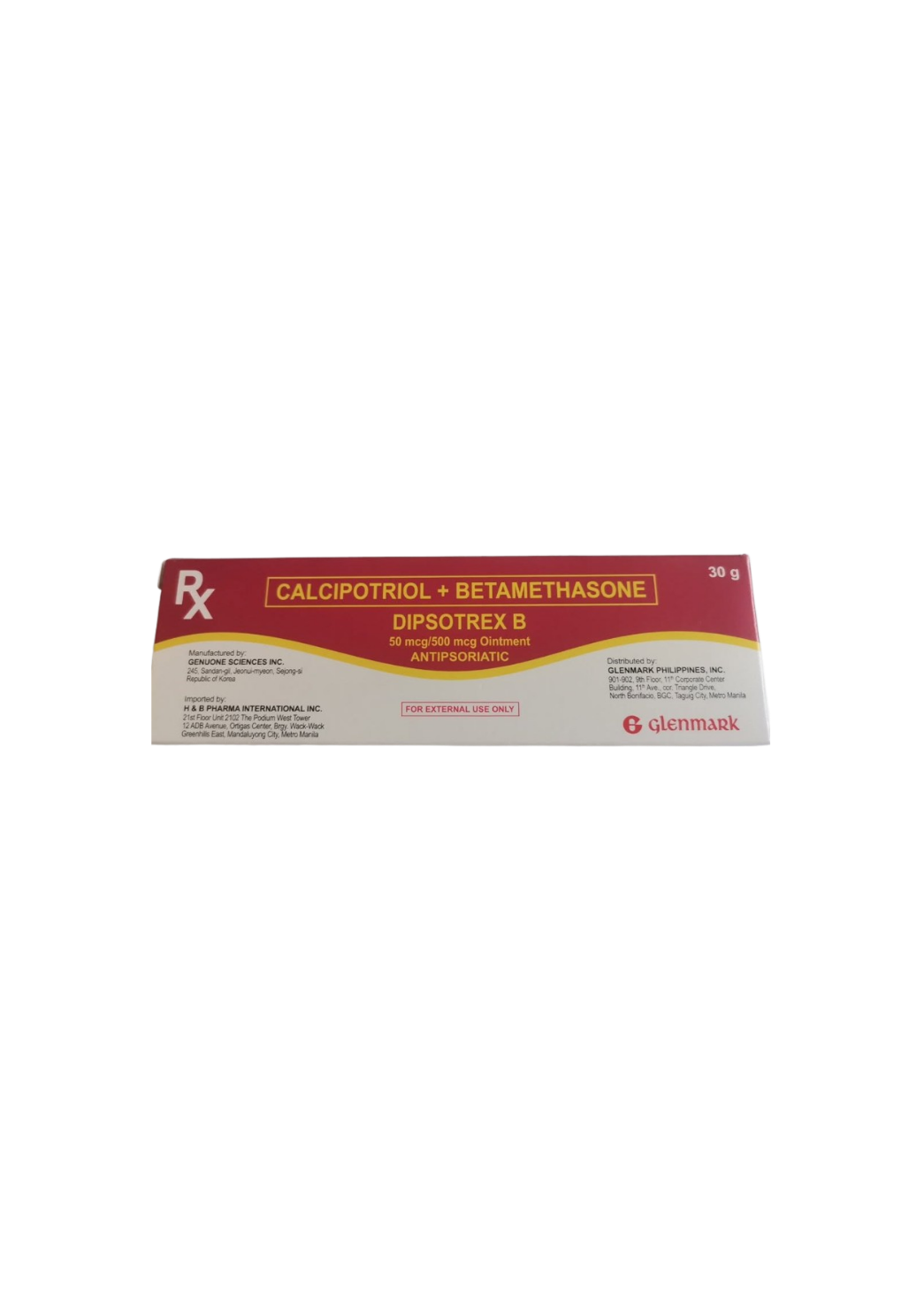 Calcipotriol + Betamethasone Dipsotrex B 30g.